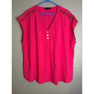 Fred David Pink Sleeveless Top Size 2X NWOT